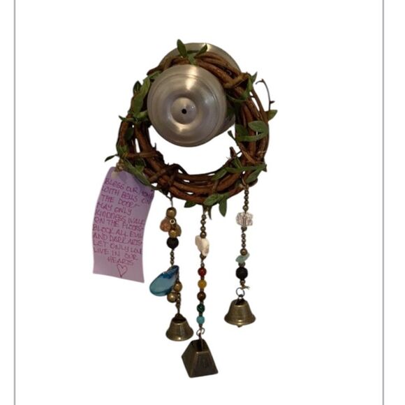 Handmade Door Blessings by Dani beads bells and crystals - Picture 1 of 6